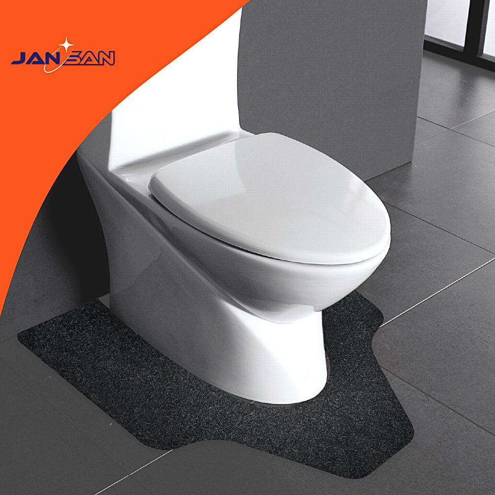JanSan Commode Mat - Stick n' Go Adhesive, Waterproof, High Absorbency