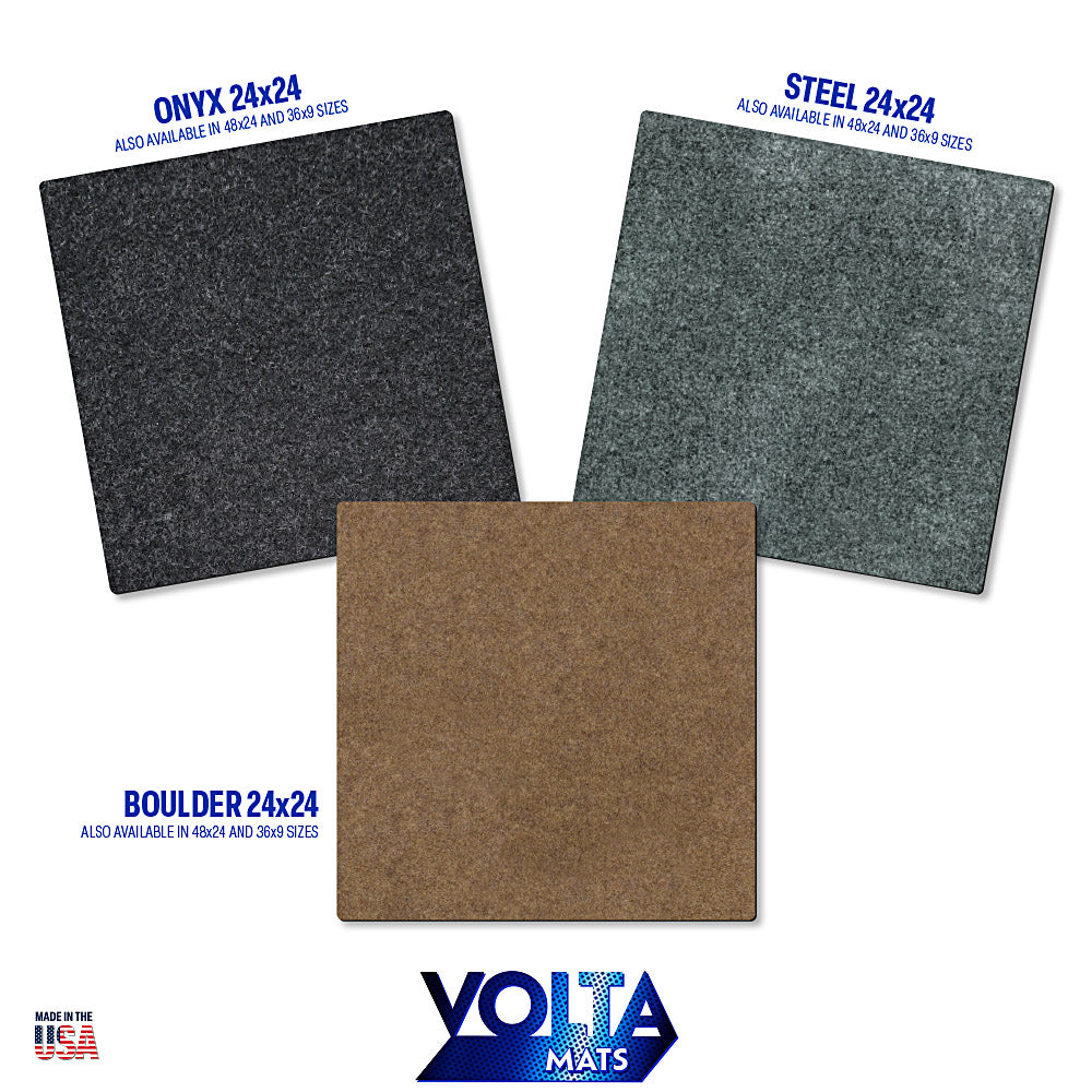 "Volta Mats – 14 Pieces (56 SQFT) 24"x24" Peel & Stick Customizable Flooring for Indoor/Outdoor Use, Strong Hold with Residue-Free Removal, Temperature-Resistant